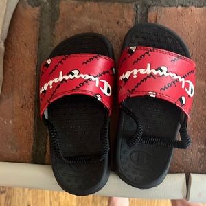 Champion slip on sandals with back
